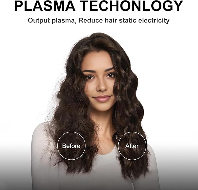 ZPP Hair Dryer, Ionic Blow Dryer, 110000 RPM High Speed Motor for Fast Drying Low Noise Thermo-Control Hairdryer for Travel Women Men