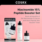 COSRX Niacinamide 15% Peptide Booster Set - Amazon Exclusive - Korean Skin Care Set, Gift Sets, Niacinamide Serum, Face Serum, Stocking Stuffers, Gifts For Women