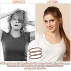 100PCS Hair Tie, 4MM Elastic Hair Ties No Damage Ponytail Holder for Women, Men and Girls (4mm Beige Blonde)