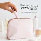 grace & stella Under Eye Brightener with Rose Quartz Rollerball - Hyaluronic Acid & Caffeine Eye Serum for Dark Circles & Puffiness - Travel Size Toiletries, Womens Christmas Gifts (15ml / 0.51floz)