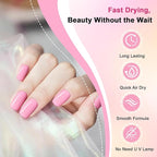 16.5ml Baby Pink Nail Polish Large Volume Quick Dry Nail Polish, Long Lasting Shine, Fingernail Toenail Nail Art DIY Home Travel Nail Art Gift