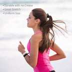 79STYLE Fabric Hair Ties - No Damage Black Ribbon Flat Hair Bands, Knotted Soft Ponytail Holders for Women, Yoga Hair Scrunchies (Black)