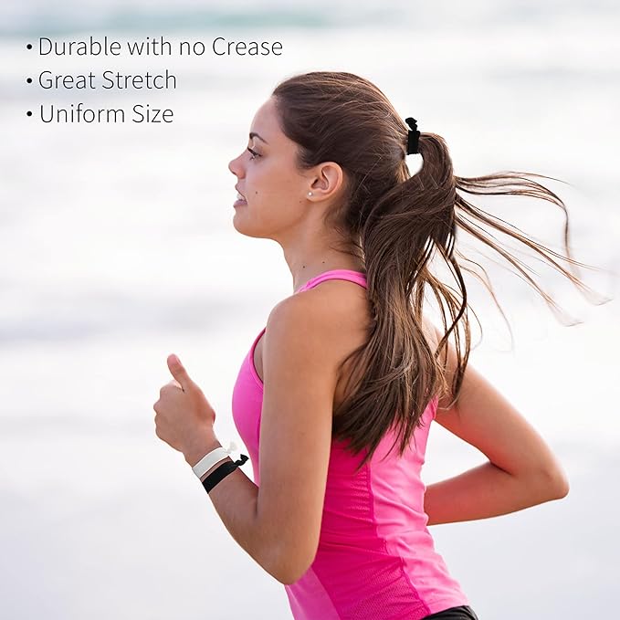 79style 120pcs Elastic Fabric Hair Ties Ribbon Hair Ties Knot Knotted Ponytail Holders No Dent Soft flat Hair Ties For Girls Hair Bands Hair Accessories (24 Colors Neon Pink)