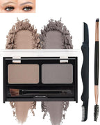 Eyebrow Powder Makeup Kit for Women,2 Color Eye Brow Powder Waterproof Tinted Palette Long-Lasting,Light Brown Taupe Brow Fill&Sculpt Natural Eyebrow Contour for Sparse Brow with Brow Brush &Razor-01