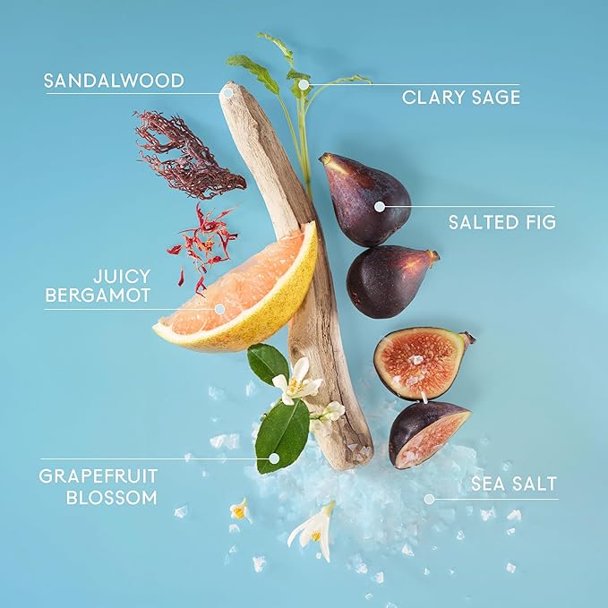 Lake & Skye 333 Sheer Fig + Salt Hair & Body Mist 3.4 Fl Oz (100 mL), Grapefruit Blossom, Salted Fig, Sandalwood, Hydrating