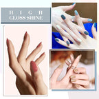 CANNI 6 Colors 9 ML Hema-Free Brown Gel Nail Polish Set, Fall Light Brown Nude Blue Gel Polish Kit, Soak Off LED Nail Gel Manicure Kit DIY at Home Salon Gifts