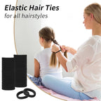 Hair Ties, 100 Pack Nylon Elastic Bands for Women, Seamless Damage-Free Ponytail Holders, Thick Hair Accessories. (brown)