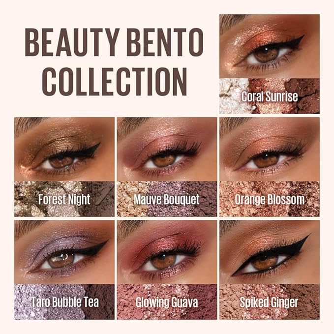 Kaja 3 Colors Eyeshadow - Beauty Bento 19 Forest Night | Mosaic Chrome, Shimmer, Matte finish, Cruelty free, K-Beauty Mini Palettes, Easy Finger Blendable, Glitter, High Pigmentation, 0.03 Oz