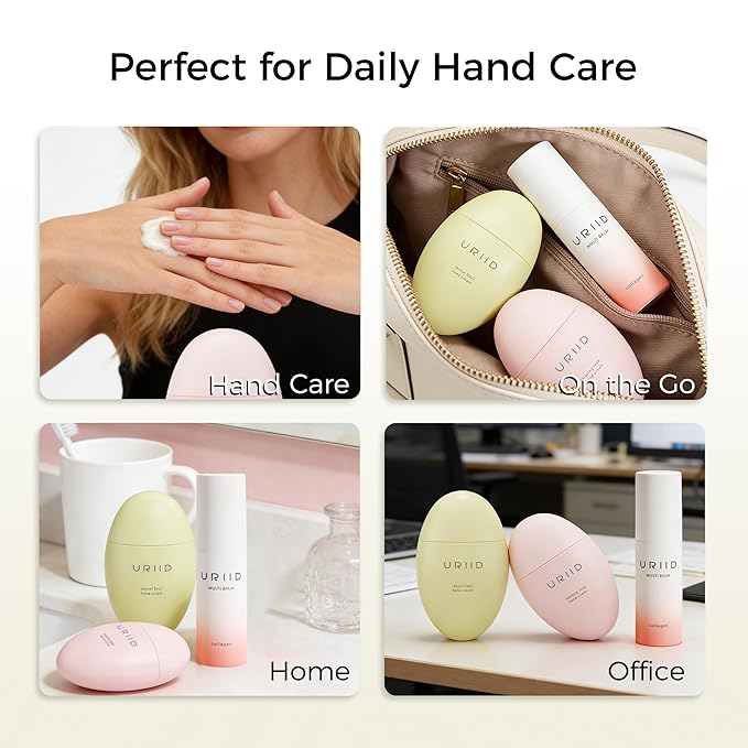 3-in-1 Winter Hand & Multi Care Bundle – Lemon & Rose Hand Creams with Collagen Balm, Gifting Bundle