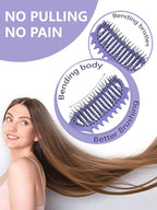 Curl Defining Brush for Curly Hair, 2025 Vented Detangling Brush for Wet, Curl Styling Brush for Women, Less Pulling, Defines & Shapes, Great Gift for Curly Hair Women (Purple)