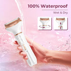 2025 BLIBEE Women's Electric Shaver and Bikini Trimmer, Electric Razor for Women, 2-in-1 Painless Hair Remover for Face Legs Underarms & Bikini Area, Waterproof for Wet and Dry Use, USB Rechargeable