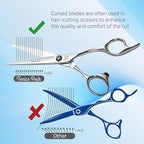 Fenice Peak CNC Professional Hair Cutting Scissors 5.5 Inch Sharp Convex Blade Barber Shears Made of VG10 Japanese Stainless Steel with Adjustment Screw for Salon Hairdressing and Home User