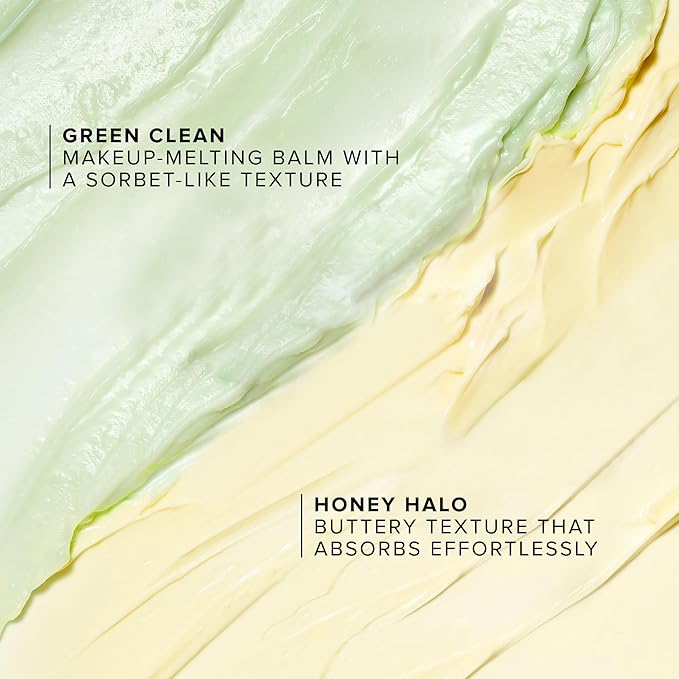 Farmacy Melt & Moisturize Duo - Travel Size Skin Care Set with Green Clean Makeup Remover Balm & Honey Halo Moisturizer Face Cream - Cleanses Skin & Hydrates for a Plump, Dewy Glow (2 Count)