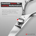Suvorna Hair Scissors Professional - Barber Shears for Hair Cutting - Extremely Sharp Razor Edge Hair Cutting Scissors to Cut Hair - 6.5" Japanese Stainless Steel Hair Shears for Women and Men