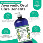 Organic Oil Pulling for Teeth and Gums | Refreshing Mint Flavored Oral Rinse Mouthwash for Bad Breath-Essential Oils for Teeth Whitening & Gum Care | Mouthwash for Fresh Breath, Family Size-32 FL Oz