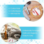 200 Pieces Hotel Vanity Kit Individually Wrapped Hotel Amenities Disposable Travel Size Hotels Hospitality Supplies, Each Includes 2 Cotton Pads 4 Cotton Swabs Nail File for Motels Makeup Toiletries