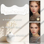 Glitter Freckles, Holographic Face and Body Glitter Tattoo Sparkle for Women Gold Glow Cosmetic Star Makeup Accessories for Festival Rave (12pcs Rosegold)