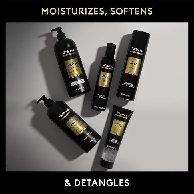 TRESemmé Shaping Mousse, Extra Hold 2-Pack – Moisturizing Hair Mousse for Sculpting, 24H Frizz Control + Keratin Mask