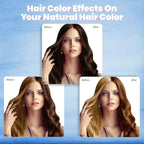 IIIMEIDU Dark Brown Hair Dye Shampoo 3 in 1 for Gray Hair, Herbal Ingredients Shampoo Hair Dye for Women Men, Grey Coverage 500ml