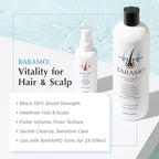 Hair Boosting Mild Shampoo for Anti Hair Thinning & Hair Loss 16 fl oz, Active Ingredients DHT Blocker Shampoo for Women & Men, Scalp Care & Hair Regrowth Shampoo - Sulfate & Pareben Free