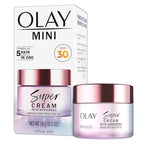 Olay Super Cream with Sunscreen SPF 30, Trial Size, Lightweight Face Moisturizer with Sun Protection, 5-in-1 Skin Care Benefits - Hydrating, Brightening, Firming - Niacinamide, Vitamin C, 15 mL