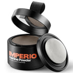 IMPERIO Root Touch Up Hair Powder for Concealing Hair Loss instantly - Hairline Powder for Women & Men - Water resistant Root Cover Up for Thinning Hair in Premium Hairdressing Quality (Medium Brown)