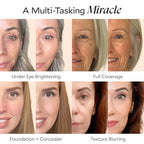 Fièra Luxury Concealer & Foundation with Anti-Aging Ingredients - Full Coverage for Dark Circles, Wrinkles, Fine Lines, and Spots, All-Day Wear For Mature Skin - Neutral Beige, 0.5 FL. OZ. / 15 ML