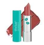 Thrive Causemetics Impact-FULL Smoothing Lipstick, Moisturizing Lip Makeup Essential with Vitamin E, Lightweight Creamy Lipstick for Women, Long Lasting, Vegan, Shade Bethany (Brick Red)