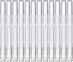 12 Pack 3 ml Transparent Twist Pens, Empty Nail Oil Pen with Brush Tip, Cosmetic Lip Gloss Container Applicators Eyelash Growth Liquid Tube (12x)