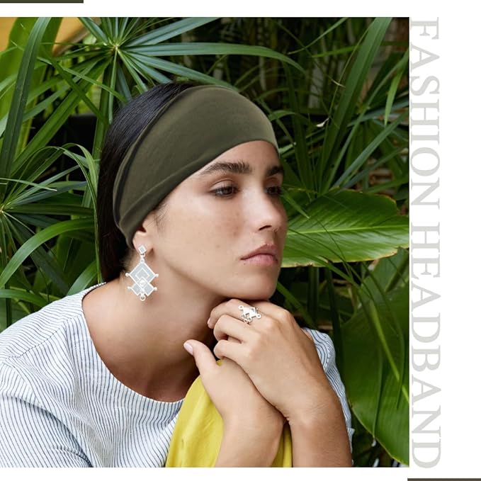 Fashion Headbands For Women Wide Headband Yoga Workout Head Bands Hair Accessories Band 6 Pack