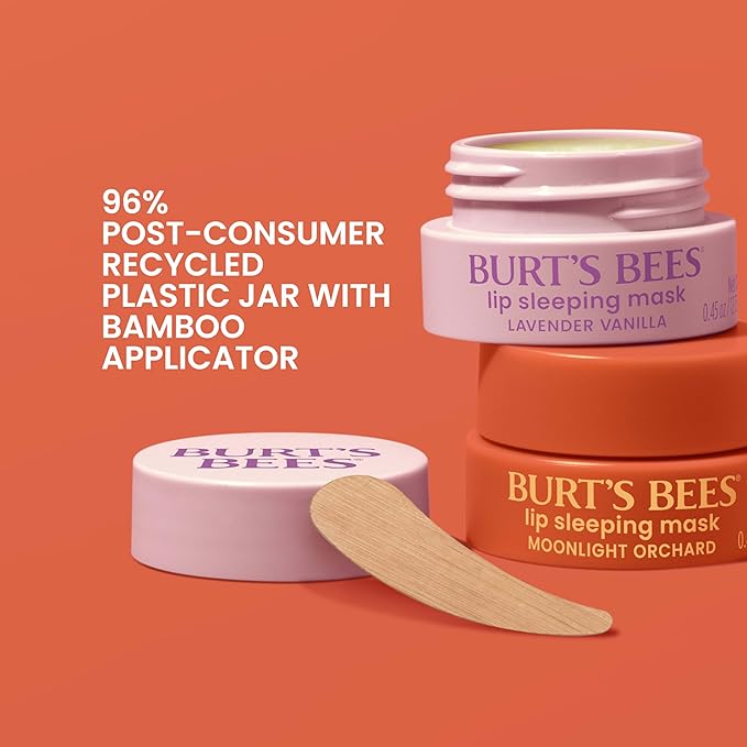 Burt’s Bees Stocking Stuffers, Moonlight Orchard Lip Sleeping Mask, With Hyaluronic Acid and Squalane Moisturizer To Instantly Hydrate Lips, Overnight Lip Mask, Lip Treatment Christmas Gifts, 0.45 oz.
