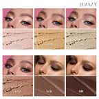 Gold Eyeshadow Stick Makeup Set 6PCS, Neutral Shimmer And Matte Cream Eye Shadow Palette, Metallic Bronze Smoky Eyeliner Brightener Crayon Pencil Kit, Ideal Gift for Women -Golden Amber