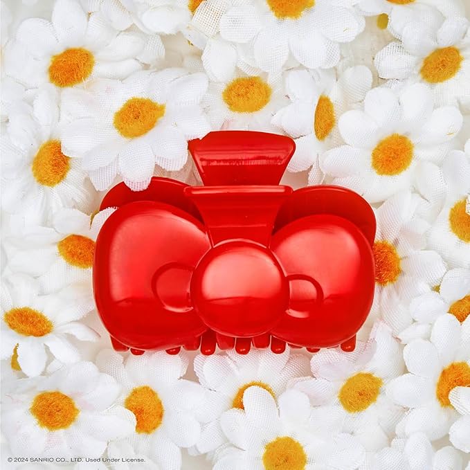 Hello Kitty x Kitsch Hair Clips for Women - Durable, Strong Hold All Day, Cute Claw Clips, Hello Kitty Stuff for Girls | Ideal Gifts for Women - Red Bow Shape, 1pc