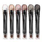 Brown Eyeshadow Stick Makeup Set 6PCS, Neutral Shimmer And Matte Cream Eye Shadow Palette, Metallic Bronze Smoky Eyeliner Brightener Crayon Pencil Kit, Ideal Gift for Women -Dusk Bloom