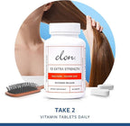 Elon R3 Extra Strength for Hair Growth - Supplements for Women to Grow Thicker, Fuller Hair, Advanced Formula with 5000 mcg Biotin Per Serving & Collagen, 60 Count (Pack of 3)