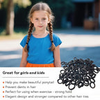 Mini Small Glittering Hair Ties All Hair Types Seamless Glitter Hair Ponies Elastics Ponytail Holders Hair Scrunchies Hair Accessories Baby Girls Kid Children 100 pcs