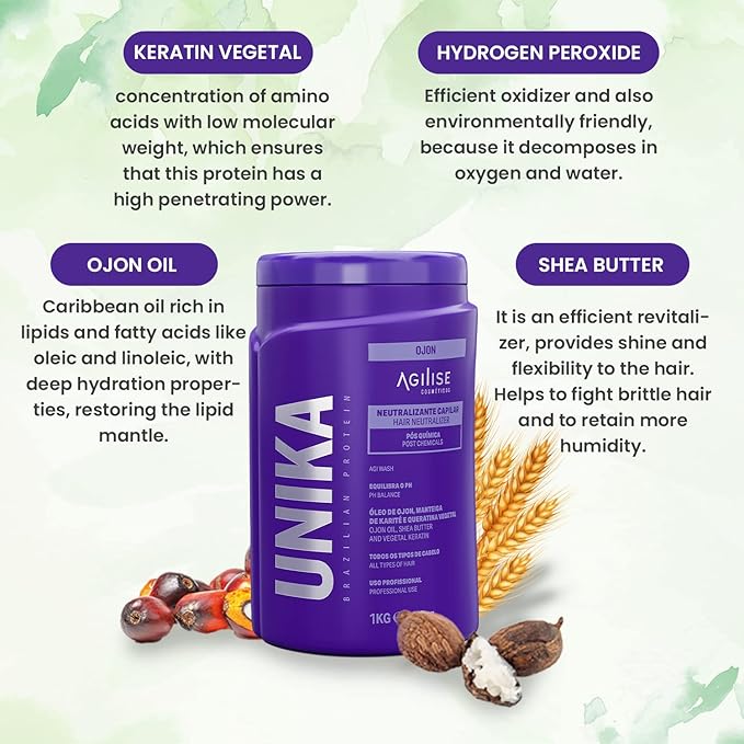 agilise Unika Neutralizante Capilar pH Balancing Treatment for Damaged Hair – Acidificante | Shea Butter, Batana Oil & Keratin – Post-Chemical & Straightener Care, Coloring, Bleaching & Keratina