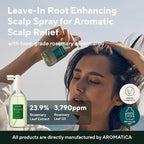 AROMATICA Rosemary Root Enhancer And Scalp Scrub Korean Hair Care Set - Rosemary Water Spray and Scalp Exfoliator for Dry Scalp Treatment, Refresh Your Hair with Rosemary Oil Scalp Care, Holiday gifts