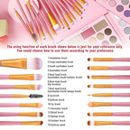 UCANBE Eyeshadow Palette with 15Pcs Brushes Makeup Set, Pigmented 86 Colots Make Up Pallet Gift Sets, Matte Shimmer Metallic Eye Shadow Highlighter Contour Blush Powder Christmas Valebtines Beauty Kit