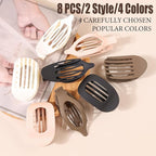 8 Piece French Flat Hair Clips for Women – Matte No-Slip duckbill Claw Barrettes for Thick & Thin Hair, Side Slide Volume Clips for Girls