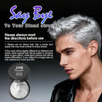 JVR Temporary Silver White Hair Color Wax for Women Men Natural Matte Color Hair Dye Wax, 2 IN1 Girl Boy Hair Styling Mud Washable Disposable Hair Style All Day Hold for Party, Cosplay