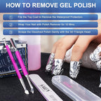 2PCS Metal Rose Pink Cuticle Pusher and Cutter Remover Salon Quality Stainless Steel Gel Nail Polish Peeler Scraper Durable Manicure and Pedicure Cleaner Tool For Fingernail and Toenail