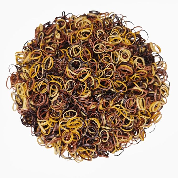 3200 Pcs Elastic Rubber Bands Small Hair Ties Hair Rubber Mini Hair Bands Hair Elastics Tiny Soft Holder Ponytails for Girls (Mixed Brown)