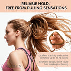 Sandy Blonde Hair Ties for Thick Hair, 2.4 Inch Large Seamless Cotton Ponytail Holders Soft Cloth Stretchy Strong Elastic Bands No Damage Crease 30 Pcs