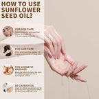 MAYJAM Organic Sunflower Seed Oil 16 Fl Oz, USDA Certified Pure & Natural Cold Pressed Carrier Oil, for Skin, Hair, Face, Body & Nail Moisturing, Massage Oils for Essential Oils Mixing (473ml)