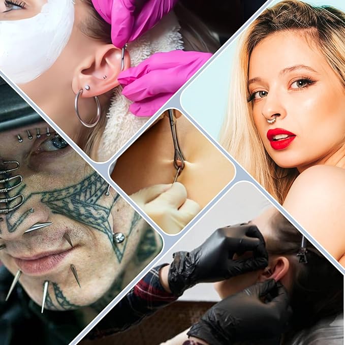 20G 100pcs Professional Piercing Needles - 316L Stainless Steel Jewelry Needles Hollow Design, Micro Tips for Ear & Septum Precision Piercing