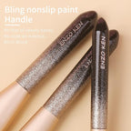 Natural Hair Makeup Brush Set Professional, Sable Makeup Brushes Set with Case, Natural Hair Brushes Makeup Set, Glitter Make up Brushes Set Professional, Natural Makeup Brushes - ORRA, Black