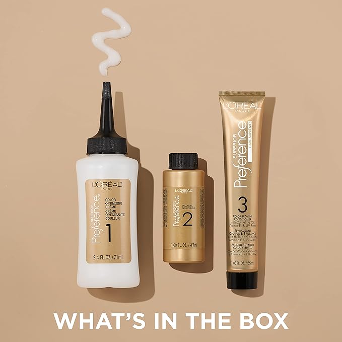 L'Oreal Paris Superior Preference Fade-Defying + Shine Permanent Hair Color, LB01 Extra Light Ash Blonde, Pack of 2, Hair Dye