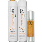 GK HAIR Hydrating Moisturizing Shampoo and Conditioner Set (10.1 Fl Oz) Global Keratin Anti Frizz Serum Dry Damaged Repair Argan Oil (1.69 Fl Oz) All Hair Types Sulfate Paraben Free Unisex