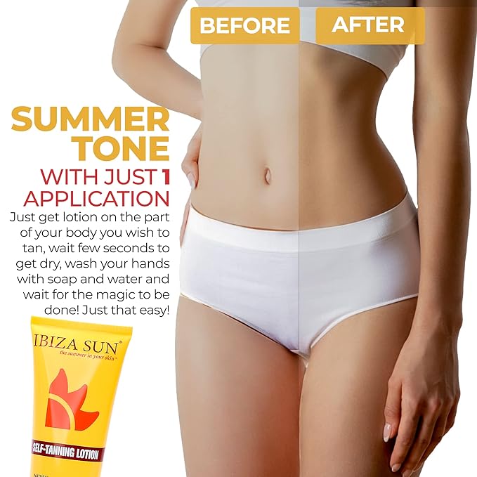 Self-Tanning Lotion – Organic Sugar Cane DHA, Vitamin E Moisturizer, Paraben-Free, Fragrance-Free, Vegan Sunless Tan Lotion for Healthy Golden Glow